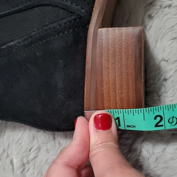 Lucky Brand black suede ankle boots