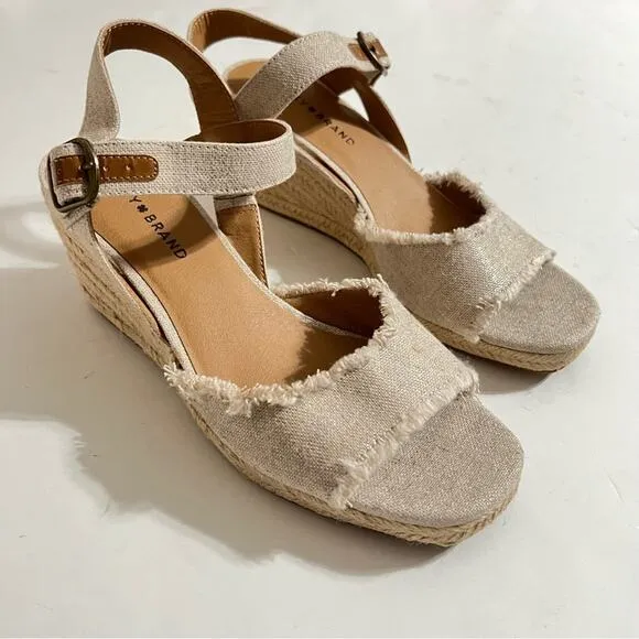 Lucky Brand Mindra Espadrille Wedge Sandal Size 9