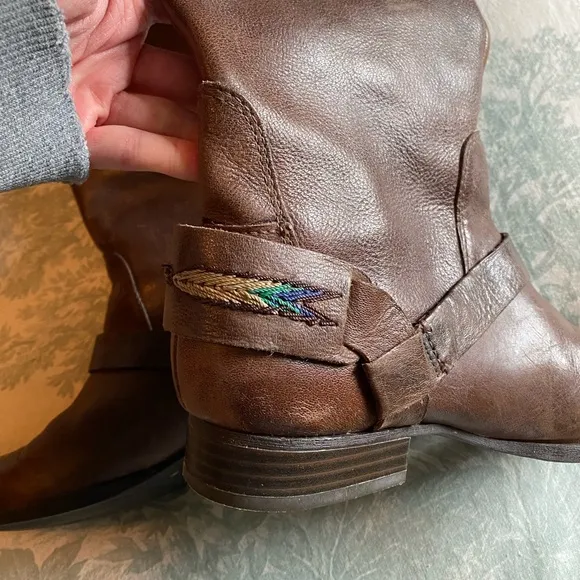Lucky Brand Southwestern Pull-on Riding Boots
