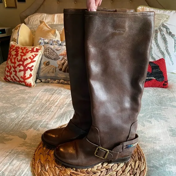 Lucky Brand Southwestern Pull-on Riding Boots