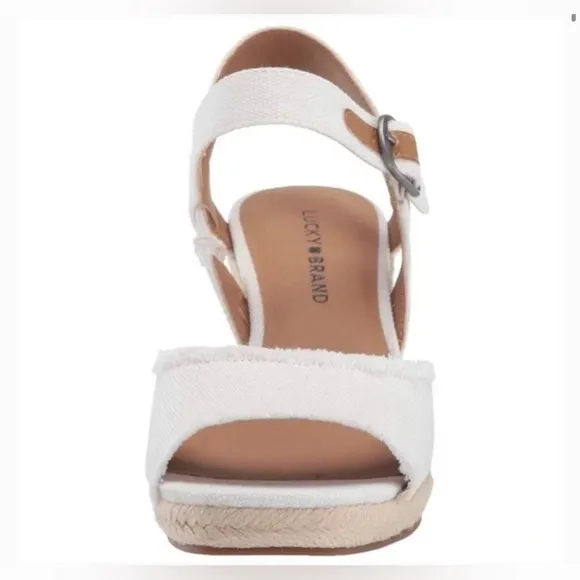 Lucky Brand Women's Mindra Open Toe Platform Summer Espadrille Wedge Sandal