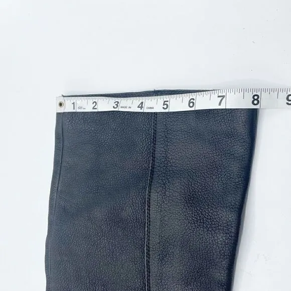 Lucky Brand Kitrie Pebbled Leather Boots in Black- size 7