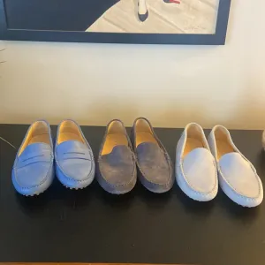M. Gemi blue leather&amp;suede felize moccasin loafers size 9.5/10 US 3 available