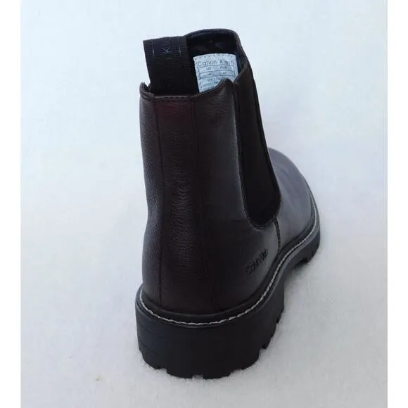 M2 Calvin Klein Dark Brown Men's Letrel Almo Boots Size 10