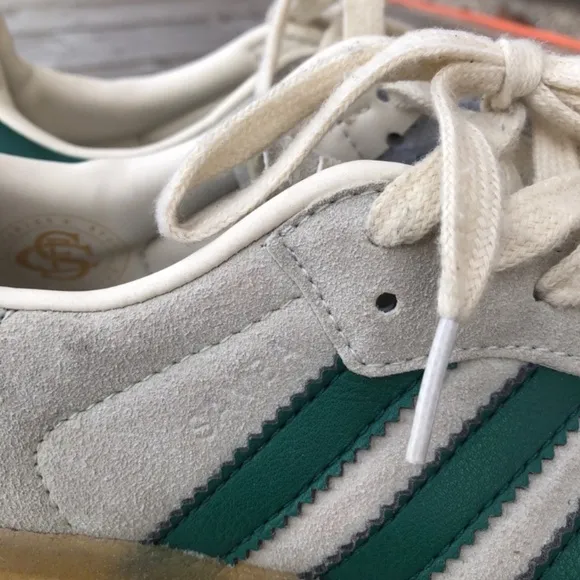 M7 W8 Adidas Clarks Sambas Ronnie Fieg Chalk Sneakers White Green Gum Sole