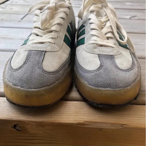 M7 W8 Adidas Clarks Sambas Ronnie Fieg Chalk Sneakers White Green Gum Sole