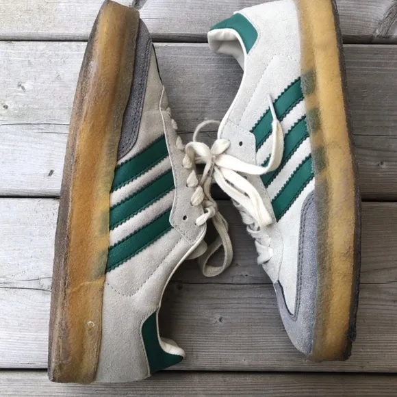 M7 W8 Adidas Clarks Sambas Ronnie Fieg Chalk Sneakers White Green Gum Sole