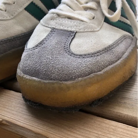M7 W8 Adidas Clarks Sambas Ronnie Fieg Chalk Sneakers White Green Gum Sole
