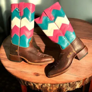 Macie Bean Kids Boots - Pink, Blue, Brown
