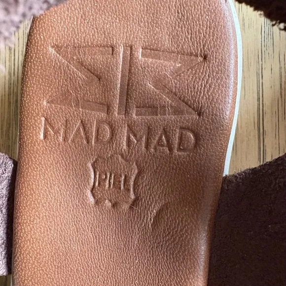 MAD MAD Leather Sandals Strappy Ankle  Made in Spain Brown SZ EU 35; US 5