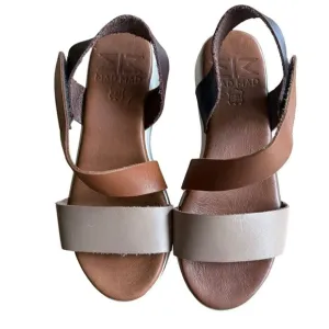 MAD MAD Leather Sandals Strappy Ankle  Made in Spain Brown SZ EU 35; US 5