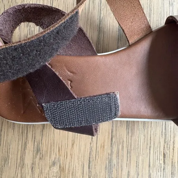 MAD MAD Leather Sandals Strappy Ankle  Made in Spain Brown SZ EU 35; US 5