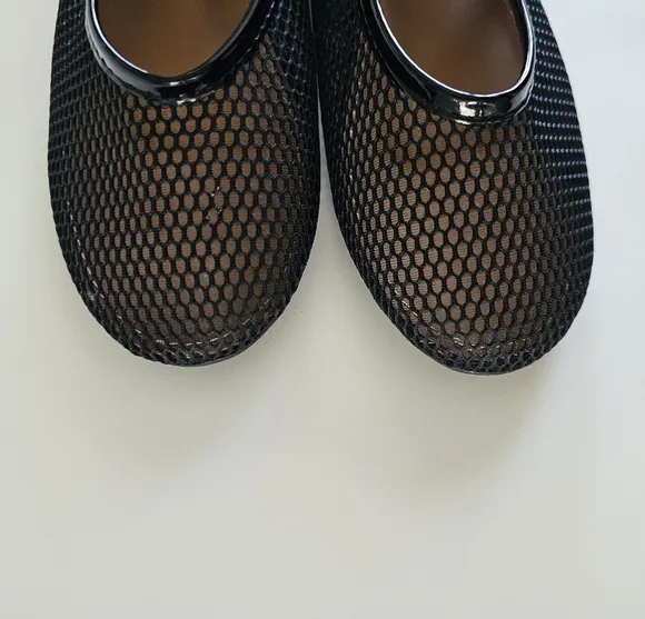 Madden Girl Black Mesh Ballet Flats