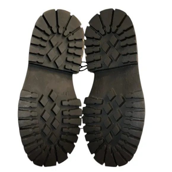 Madden Girl Lace-Up Lug Platform Black OxfordLoafers(Size 7)