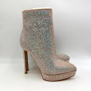 Madden Girl Womens 7M Lorile Blush Jewel Encrusted Platform Ankle Boots Shoes
