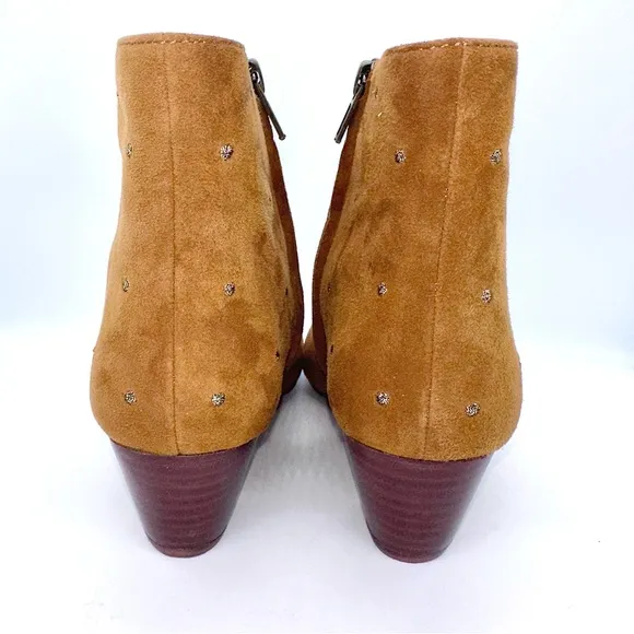 Madewell Bea Suede Studded Ankle Boots 8 EUC