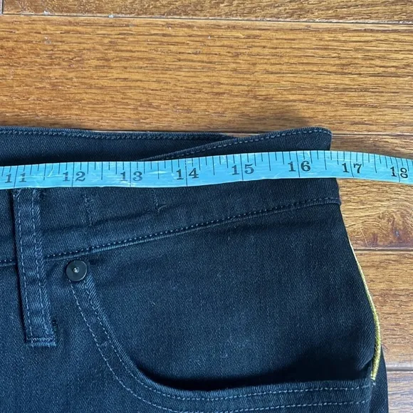 Madewell | Black Cali Demi-Boot Jeans Festive Gold Piping Edition Size 31/12