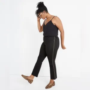 Madewell | Black Cali Demi-Boot Jeans Festive Gold Piping Edition Size 31/12