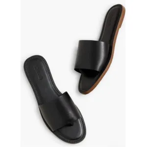 Madewell Boardwalk Post Slide Sandal (Riley) Black Size 6