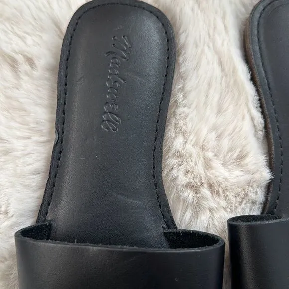 Madewell Boardwalk Post Slide Sandal (Riley) Black Size 6