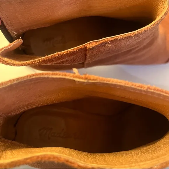 Madewell Jillian Heel Boots Suede Brown Maple Syrup Size 7.5 Women's