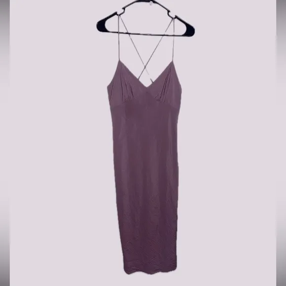 Madewell Leighton Midi Dress Size 4 in Purple