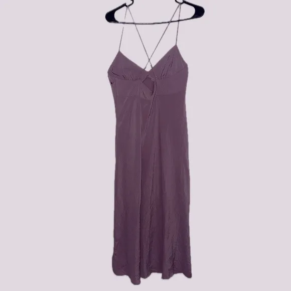 Madewell Leighton Midi Dress Size 4 in Purple