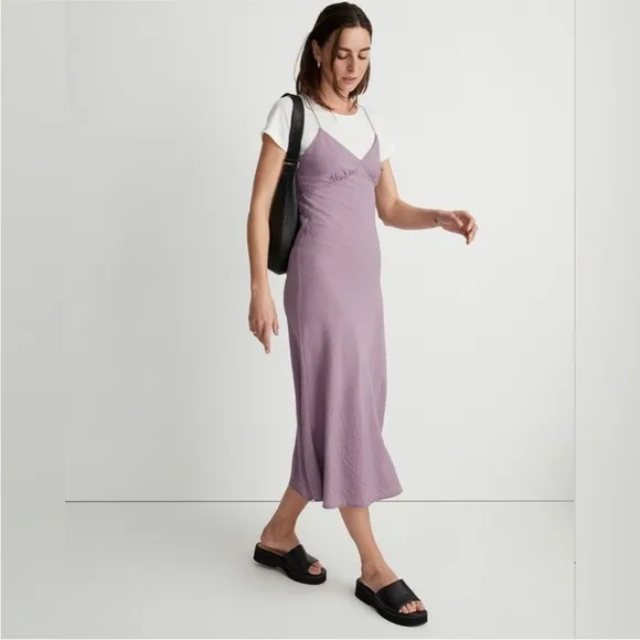 Madewell Leighton Midi Dress Size 4 in Purple