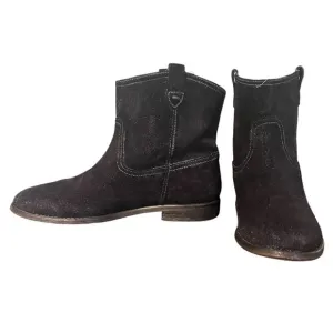MADEWELL Otis Black Suede Pull Up Leather Boots Women’s Size 8.5