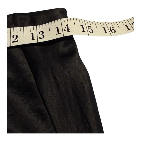 Madewell Satin Circle Slip Skirt Black Satin Career Party Cocktail Size 2 NWT