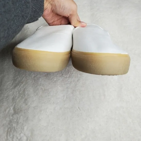 Madewell Sidewalk White Cream Canvas Gum Sole Slip On Sneakers