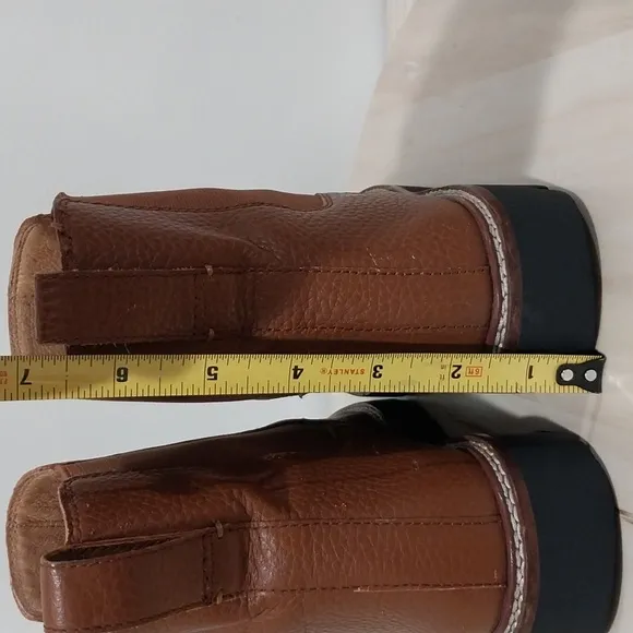Madewell The Citywalk Lug Sole Chelsea Boots Size 7.5 Brown Leather Pull On
