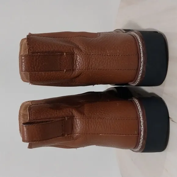 Madewell The Citywalk Lug Sole Chelsea Boots Size 7.5 Brown Leather Pull On