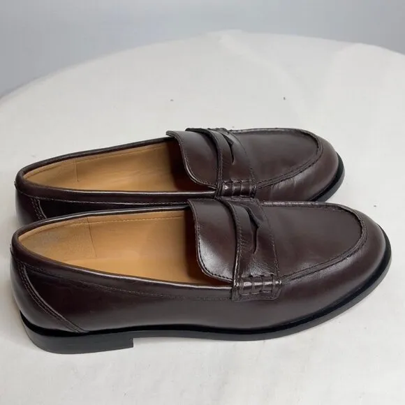 Madewell Womens $168 The Grayson Penny Loafer Turkish Coffee Size 7.5 NR851