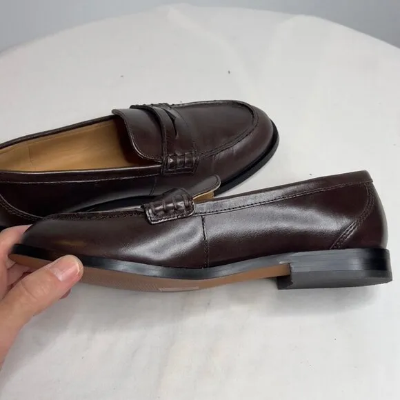 Madewell Womens $168 The Grayson Penny Loafer Turkish Coffee Size 7.5 NR851