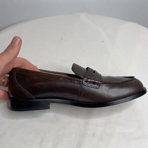 Madewell Womens $168 The Grayson Penny Loafer Turkish Coffee Size 7.5 NR851