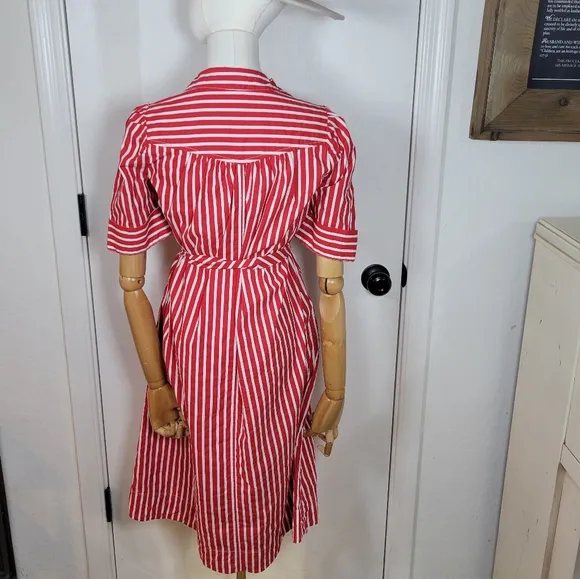 Maeve Anthropologie Kiana Striped Cotton Dress Size XS Classic Meets Casual