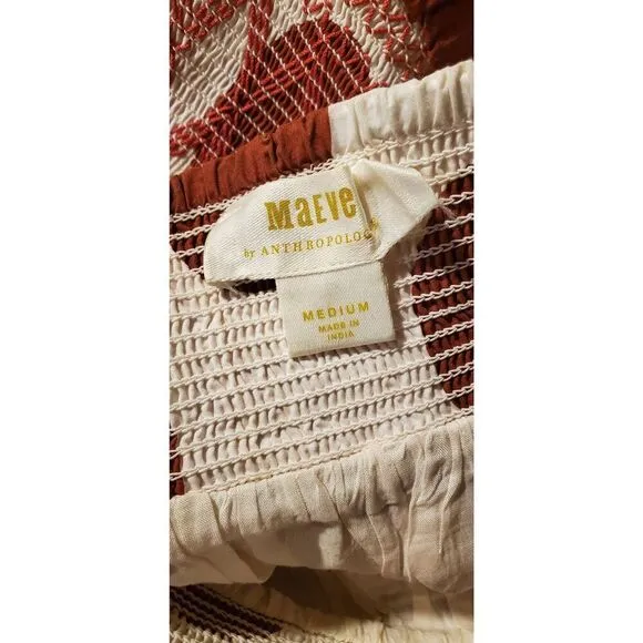 Maeve by Anthropologie Smocked polka dot Mini Skirt