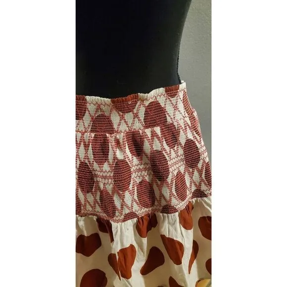 Maeve by Anthropologie Smocked polka dot Mini Skirt