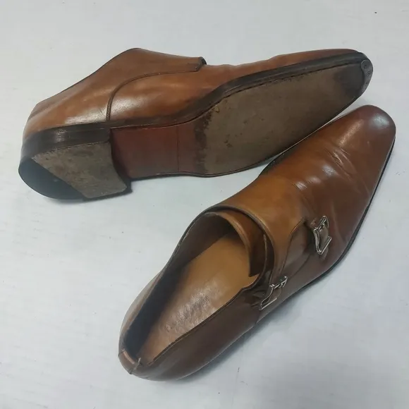 Magnanni Men's Miro Oxford Tobacco Buckle Leather Size 10.5M