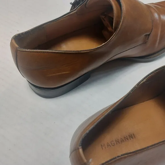 Magnanni Men's Miro Oxford Tobacco Buckle Leather Size 10.5M