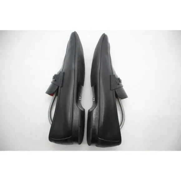 Magnanni Men's Size 10 M Black Leather Shoes Bit Loafers Apron Toe