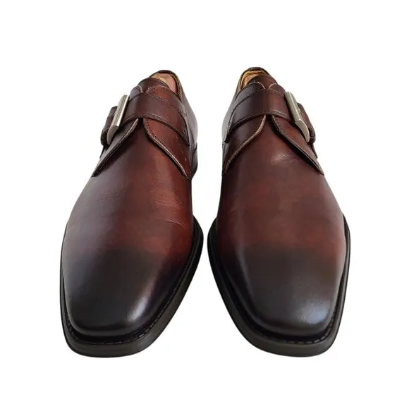 Magnanni Monk Strap Loafers in Brown Men's Size 11