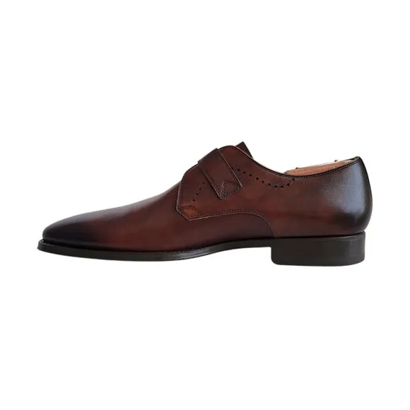 Magnanni Monk Strap Loafers in Brown Men's Size 11