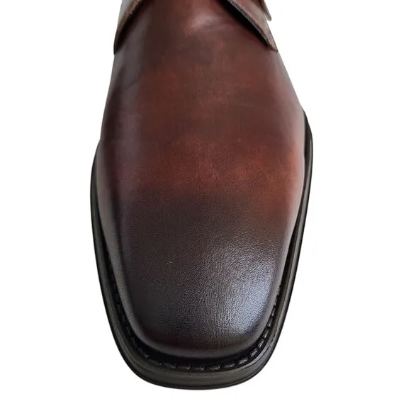 Magnanni Monk Strap Loafers in Brown Men's Size 11