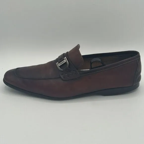 Magnanni Raso Loafers Men's Size 9 24379 Brown Calf-Skin Leather Slip-On