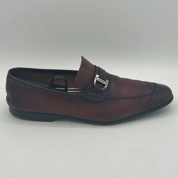 Magnanni Raso Loafers Men's Size 9 24379 Brown Calf-Skin Leather Slip-On