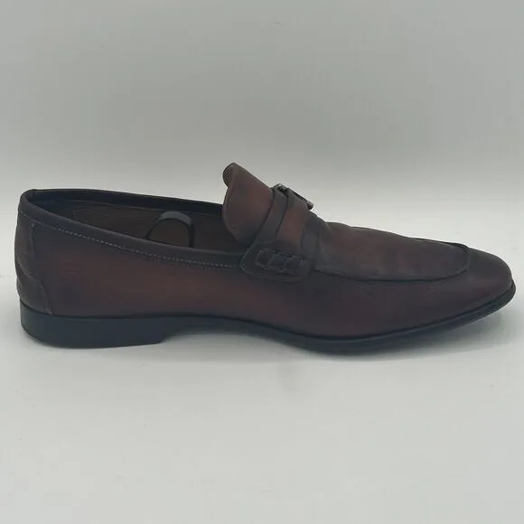 Magnanni Raso Loafers Men's Size 9 24379 Brown Calf-Skin Leather Slip-On