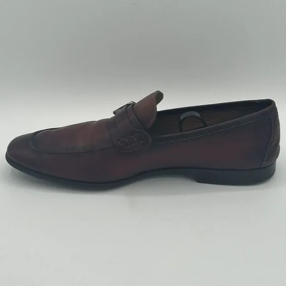 Magnanni Raso Loafers Men's Size 9 24379 Brown Calf-Skin Leather Slip-On