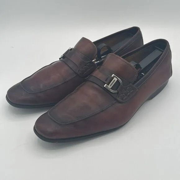Magnanni Raso Loafers Men's Size 9 24379 Brown Calf-Skin Leather Slip-On